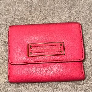 Marc By Marc Jacobs Pink Pebbled Leather Wallet
